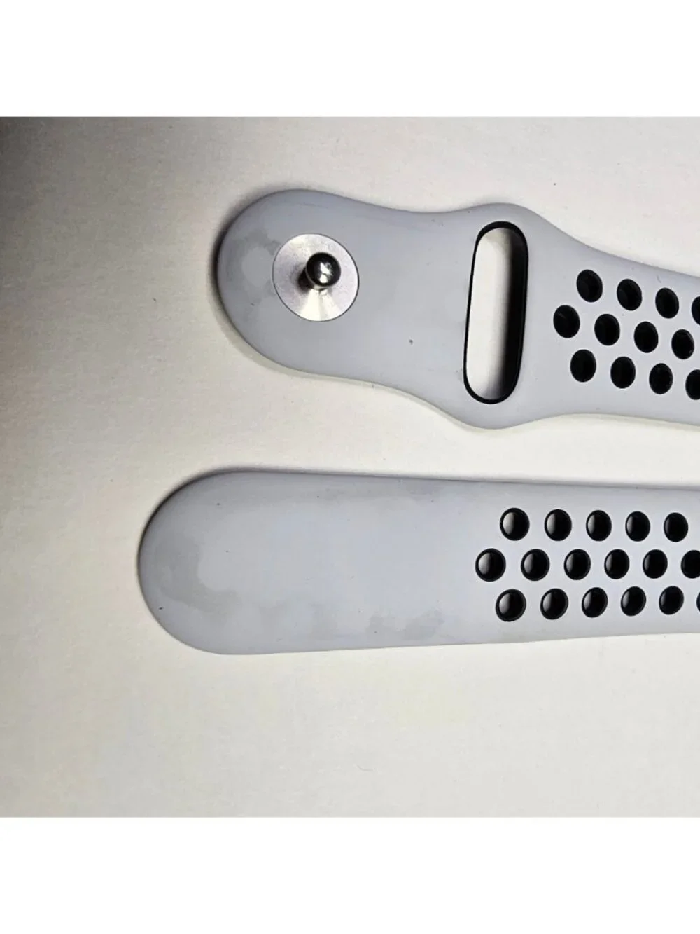 Nike+ Apple Watch Silicone Sport Band Size M/L (42mm/44/46/49) Gray/Black